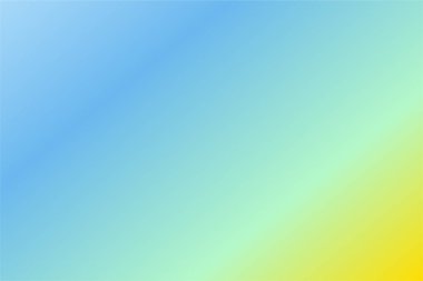 Bebek Mavisi, Turkuaz, Naneli, Altın Renkli Renkli Renkli Soyut Bulanık Gradyan. Yumuşak bulanık arkaplan. Grafik tasarım, afiş ve web için odaklanmış vektör illüstrasyon şablonu