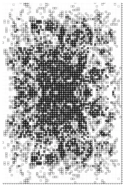 Behang Met Abstracte Vierkanten Kunst Zwart Wit Pixels — Stockvector
