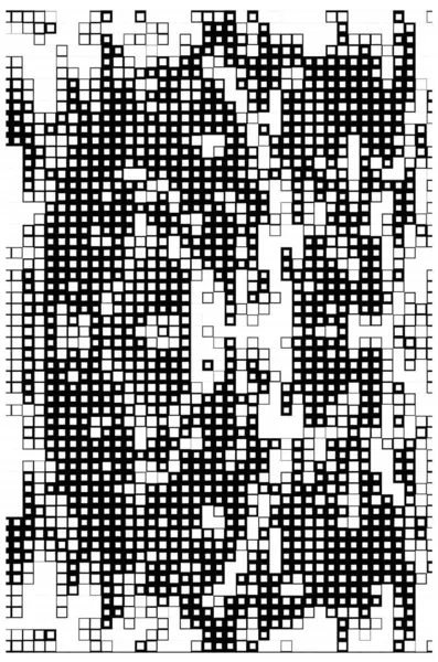 带有抽象正方形艺术的墙纸 黑白象素 — 图库矢量图片