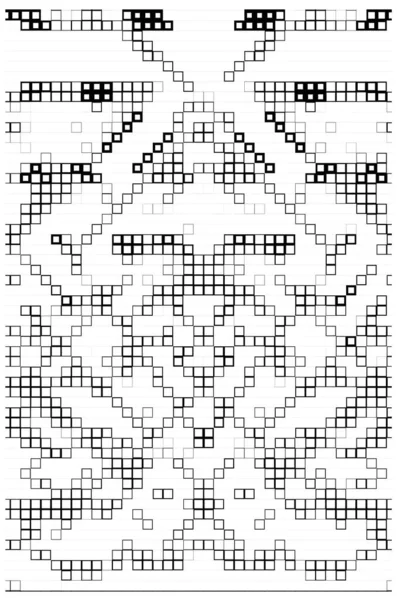 Pixel Mozaïek Basis Van Vierkante Pictogram Zwart Wit Abstracte Textuur — Stockvector