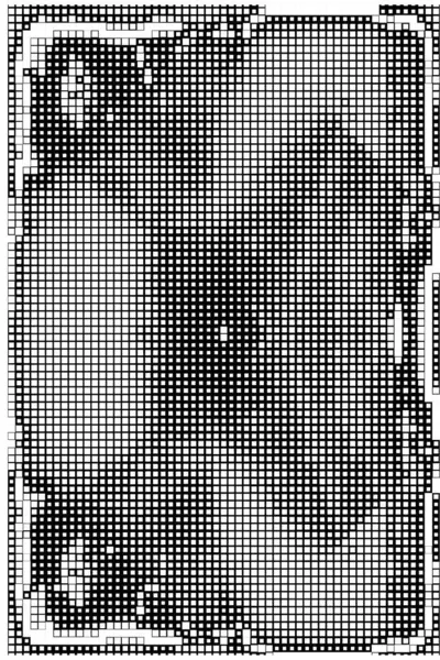 Pixelmosaik Baserad Fyrkantig Ikon Svart Och Vitt Abstrakt Konsistens Bakgrund — Stock vektor