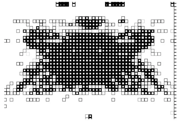Pixelmosaik Baserad Fyrkantig Ikon Svart Och Vitt Abstrakt Konsistens Bakgrund — Stock vektor