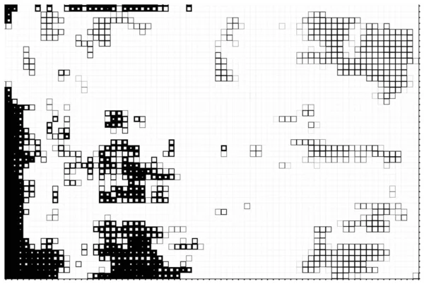 Pixel Ψηφιδωτό Βασισμένο Τετράγωνο Εικονίδιο Μαύρο Και Άσπρο Αφηρημένη Υφή — Διανυσματικό Αρχείο