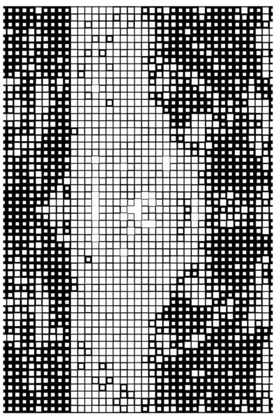 Pixelmosaik Basierend Auf Einem Quadratischen Symbol Schwarz Weiß Abstrakte Textur — Stockvektor