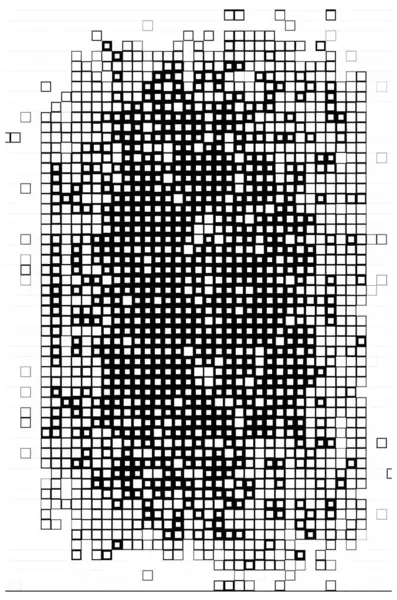 Wallpaper Abstract Squares Art Black White Pixels — Stock Vector