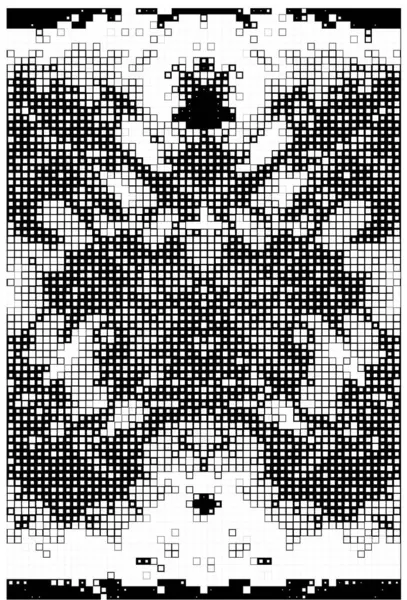Pixel Mosaico Baseado Ícone Quadrado Preto Branco Abstrato Textura Fundo — Vetor de Stock