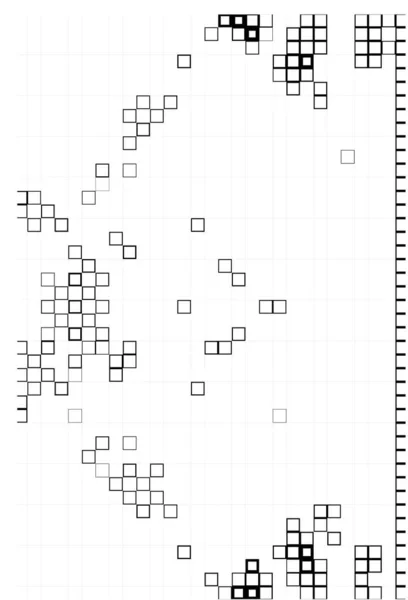 基于正方形图标的像素马赛克 黑白抽象纹理背景 — 图库矢量图片