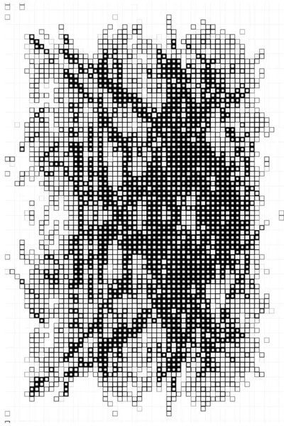 Обои Абстрактными Квадратами Искусства Черно Белые Пиксели — стоковый вектор