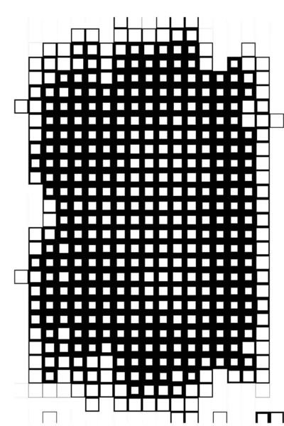 Tapete Mit Abstrakten Quadraten Kunst Schwarz Weiße Pixel — Stockvektor