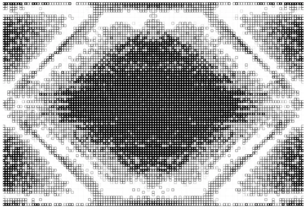 Pixelmosaik Basierend Auf Einem Quadratischen Symbol Schwarz Weiß Abstrakter Hintergrund — Stockvektor