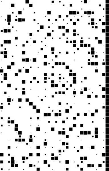 Kare Simgesine Dayalı Piksel Mozaiği Siyah Beyaz Soyut Arkaplan — Stok Vektör
