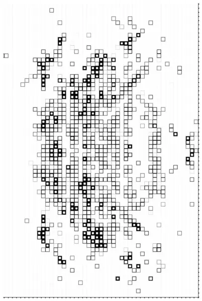 Czarno Białymi Pikselami Tapeta Abstrakcyjnych Kwadratów Sztuki — Wektor stockowy