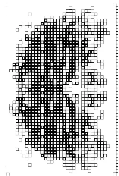 Avec Pixels Noirs Blancs Papier Peint Avec Des Carrés Abstraits — Image vectorielle