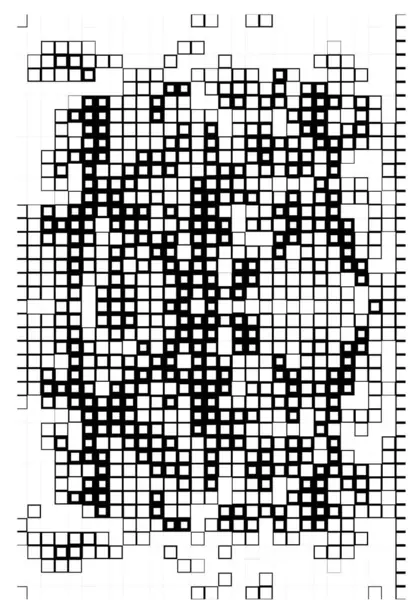 Met Zwart Wit Pixels Behang Met Abstracte Vierkanten Kunst — Stockvector