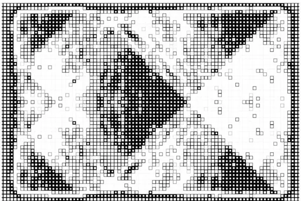 Halftone Pixel Zwart Witte Kaart Van Het Eiland Een Geografische — Stockvector