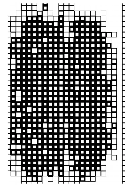 Met Zwart Wit Pixels Behang Met Abstracte Vierkanten Kunst — Stockvector