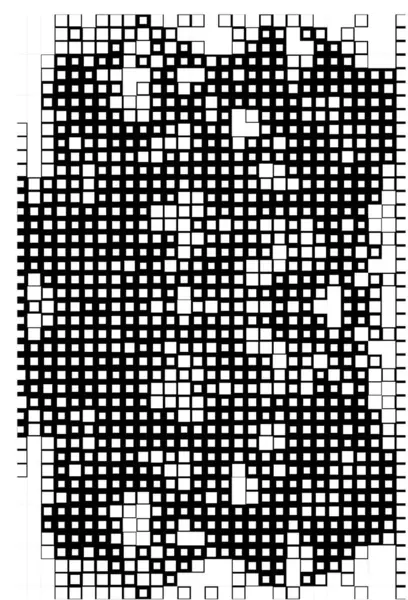 Siyah Beyaz Piksellerle Soyut Kare Sanatı Olan Duvar Kağıdı — Stok Vektör