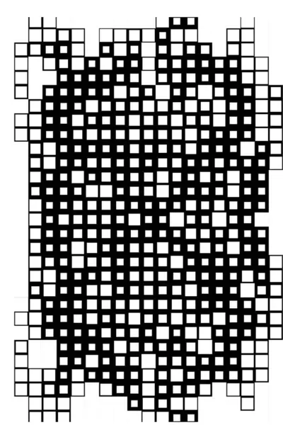 Con Pixeles Blanco Negro Fondo Pantalla Con Cuadros Abstractos Arte — Vector de stock