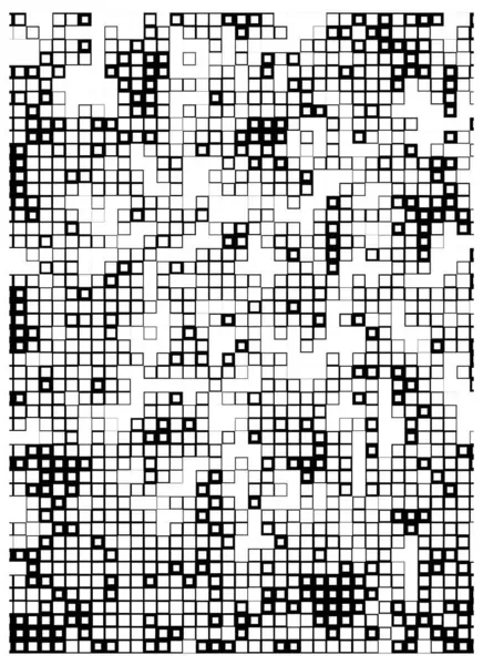 Mosaico Nero Quadrati Rettangoli Sfondo Bianco — Vettoriale Stock