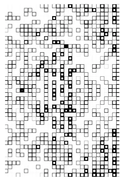 Modello Mezzitoni Sfondo Bianco Nero Texture Monocromatica Illustrazione Geometrica Sovrapposizione — Vettoriale Stock