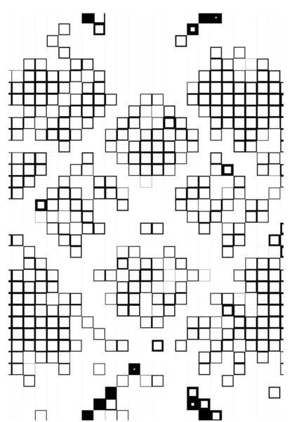 Одна Выполнена Черно Белых Тонах Векторная Абстрактная Мозаика Точек Состав — стоковый вектор