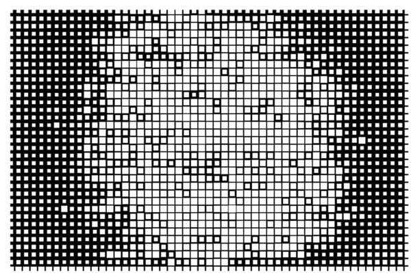 Ασπρόμαυρες Κουκκίδες Στο Φόντο Ενός Από Τετράγωνα — Διανυσματικό Αρχείο