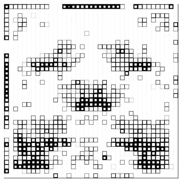 点缀马赛克图标的点缀正方形马赛克项目在不同的大小和颜色的项目 矢量马赛克元素被组合到设计马赛克设计中 点缀的马赛克图标 — 图库矢量图片