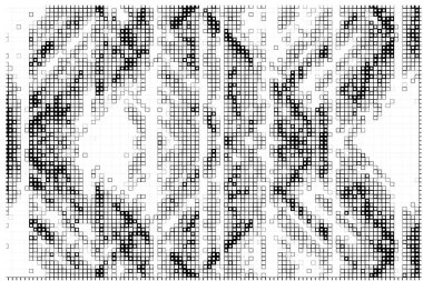 Slovakya haritası. Slovakya şeklinde küçük boyutlarda ve boyutlarda bir harita mozaiği. Slovakya 'nın soyut mozaik tasarımı. vektör illüstrasyonu.