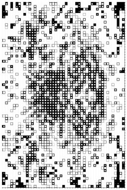 Küçük kareli soyut siyah beyaz arkaplan.