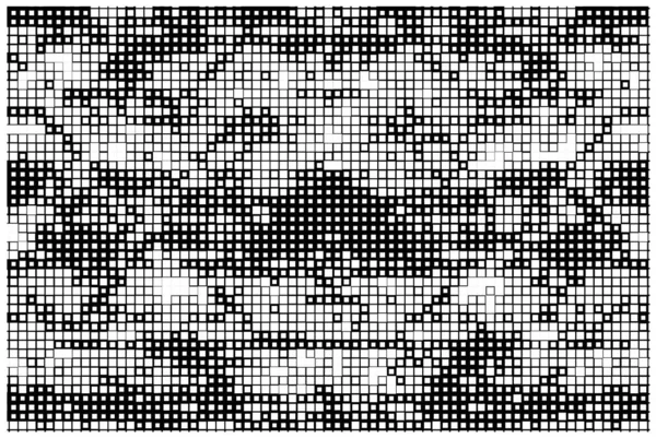 Schwarz Weißes Mosaikmuster Mit Quadraten — Stockvektor