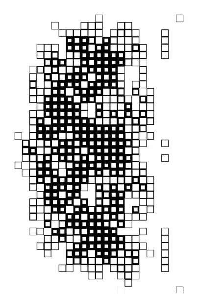 Com Pixels Preto Branco Papel Parede Com Arte Quadrados Abstratos —  Vetores de Stock