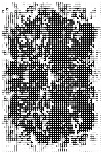 Siyah beyaz piksellerle. Soyut kare sanatı olan duvar kağıdı