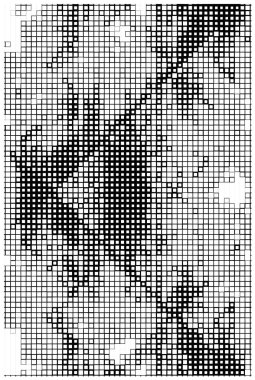 soyut pikselli arkaplan. monokrom dokusu. Siyah beyaz arka plan. kalıp arkaplanı 