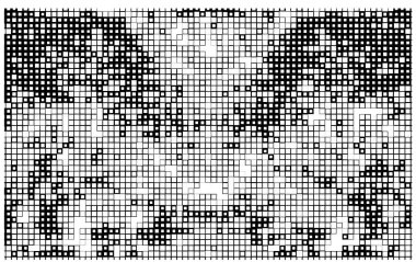 Kareler, vektör illüstrasyonlu soyut siyah beyaz arkaplan