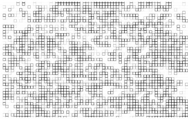 Kareleri olan soyut siyah beyaz arkaplan. Vektör çizimi. kare pikseller. Mozaik kavram 