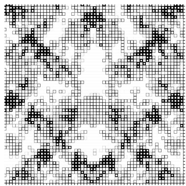 Kareler, vektör illüstrasyonlu soyut siyah beyaz arkaplan