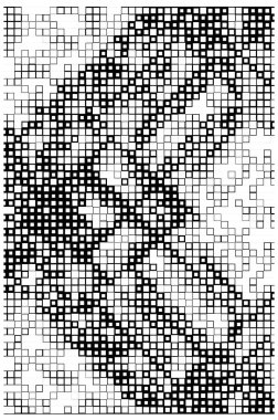 Kareleri olan soyut siyah beyaz arkaplan. Vektör çizimi. kare pikseller. Mozaik kavram 