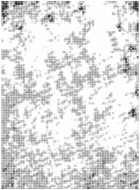 Kare pikselli poster. soyut siyah beyaz arkaplan