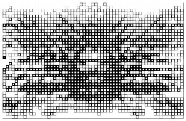 Kareleri olan soyut siyah beyaz arkaplan. vektör illüstrasyonu