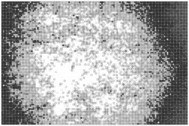 Soyut siyah-beyaz çizim. kare pikselli poster. 