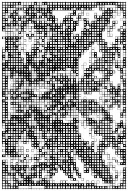 Tasarım için soyut siyah beyaz kareler. Geometrik süs