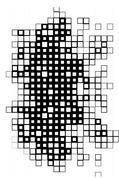 有黑白像素的墙纸 带正方形的抽象传单 — 图库矢量图片