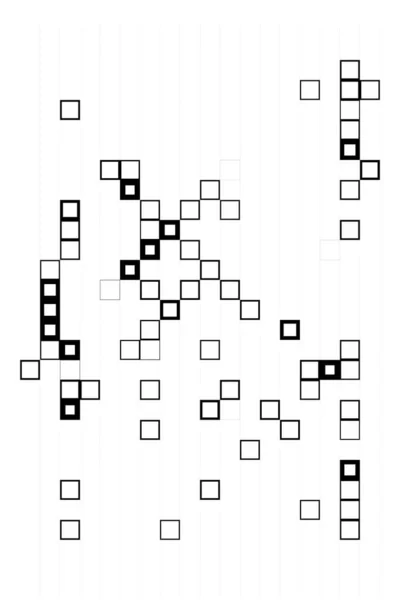 Papel Parede Com Pixels Preto Branco Folheto Abstrato Com Quadrados —  Vetores de Stock