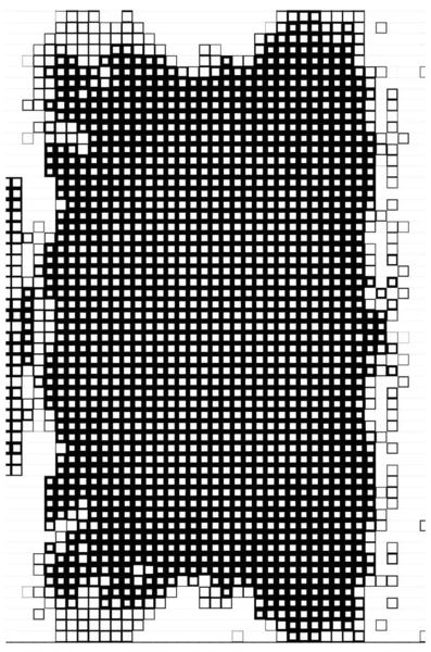 Siyah Beyaz Pikselli Duvar Kağıdı Kareli Soyut Broşür — Stok Vektör