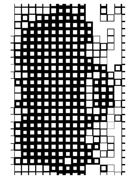 Pozadí Černobílými Pixely Abstraktní Leták Čtverci — Stockový vektor