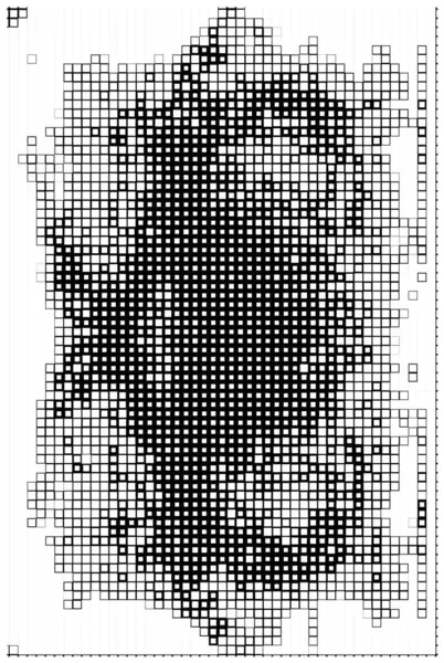 Фон Черно Белыми Пикселями Абстрактный Флаер Квадратами — стоковый вектор