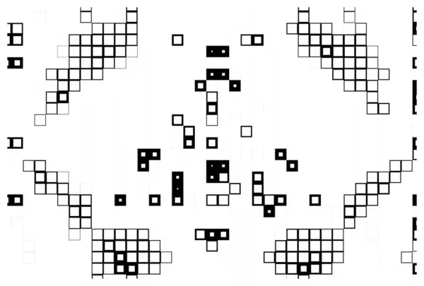 Abstraktní Černobílé Pozadí Čtverci Vektorová Ilustrace Mozaika Koncept — Stockový vektor