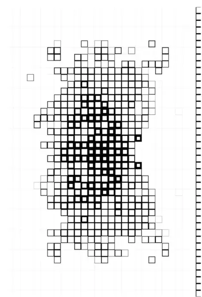 Toile Fond Avec Des Pixels Noirs Blancs Flyer Abstrait Avec — Image vectorielle
