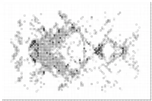 Háttér Fekete Fehér Pixel Absztrakt Szórólap Négyzetekkel — Stock Vector