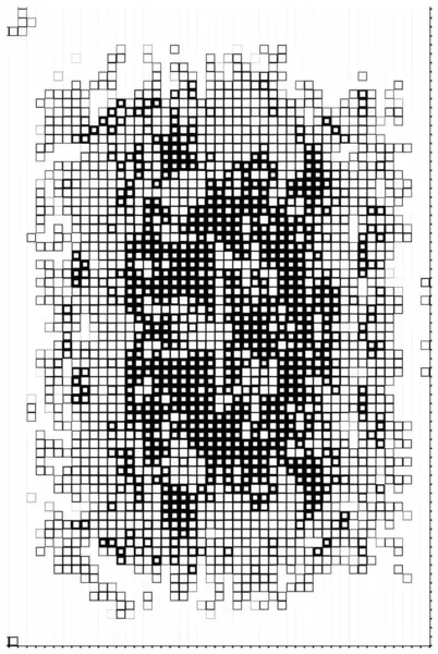 背景为黑白像素 带正方形的抽象传单 — 图库矢量图片